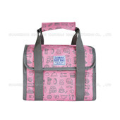 折疊購物籃，家用籃子 購物籃 保溫野餐籃 仿牛仔PVCSC17M-060P